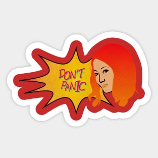 "Do Not Panic" Pop Art Chinese Woman Sticker